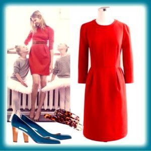 J Crew Teddy Dress- in Poppy Red